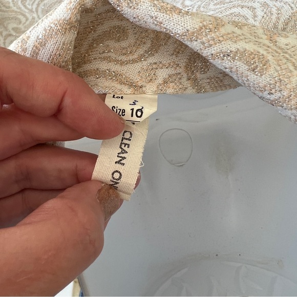 Vintage deadstock 70s polyester shirt NWT 10 M metallic glitter Sears - Picture 7 of 7